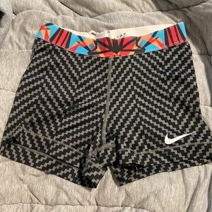Nike PROS - black and gray, colorful band.